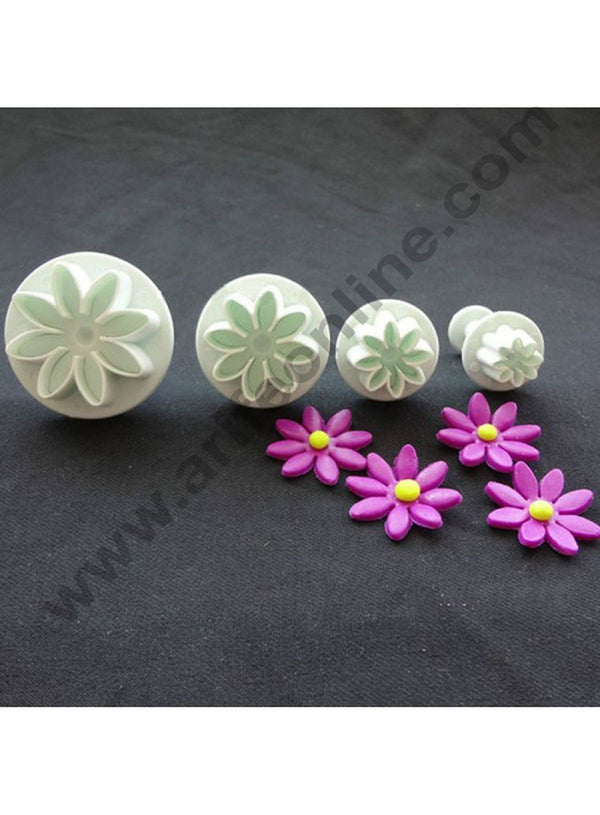 Cake Decor 4pcs Daisy Plunger Cutters Fondant Tool