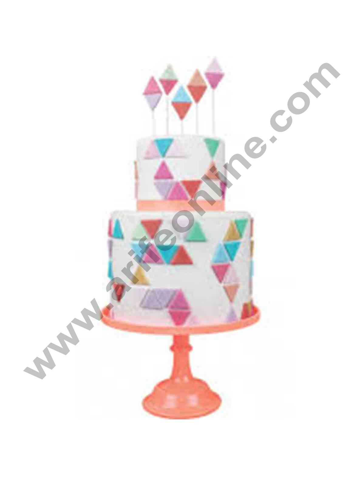 Celebration cake with a lit birthday candle. Cake for the second birthday.  Cake on a festive background with birthday flags. Happy birthday Stock  Photo - Alamy