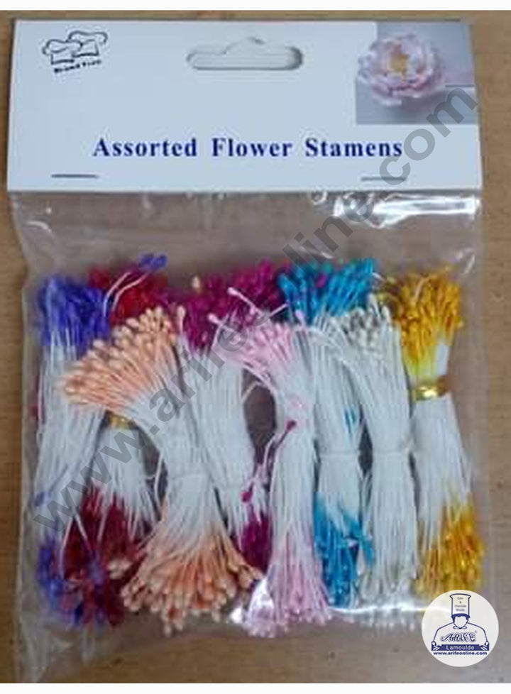 Cake Decor Assorted Flower Stamens Thread Pollen Pack of 8 Bunches for Flower Making