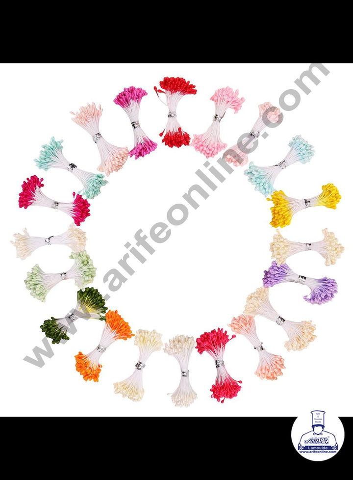 Cake Decor Assorted Flower Stamens Thread Pollen Pack of 8 Bunches for Flower Making