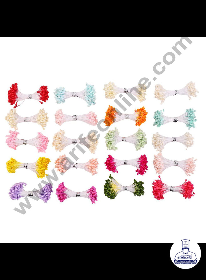 Cake Decor Assorted Flower Stamens Thread Pollen Pack of 8 Bunches for Flower Making