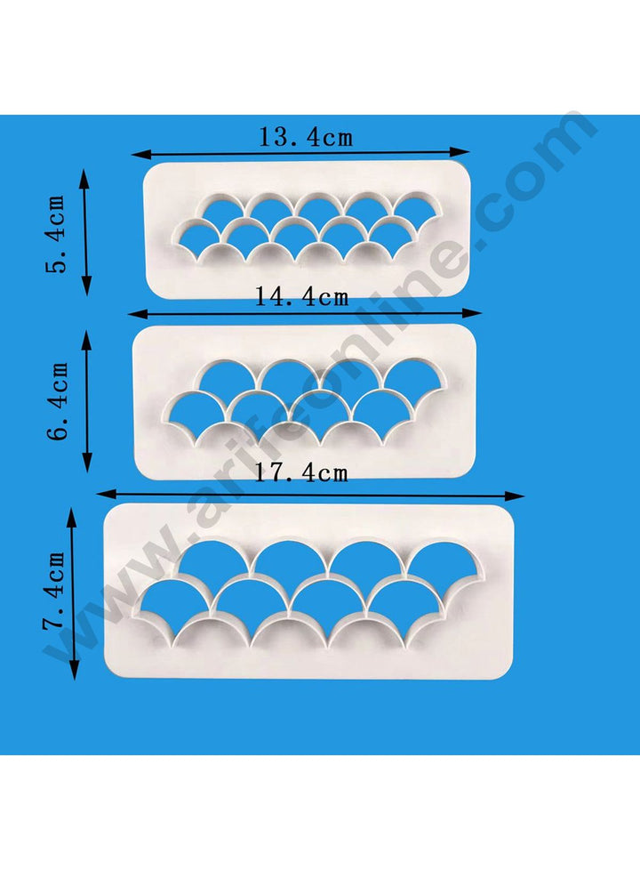 Geometric Multi Cutters Cake Design - Fish Scale