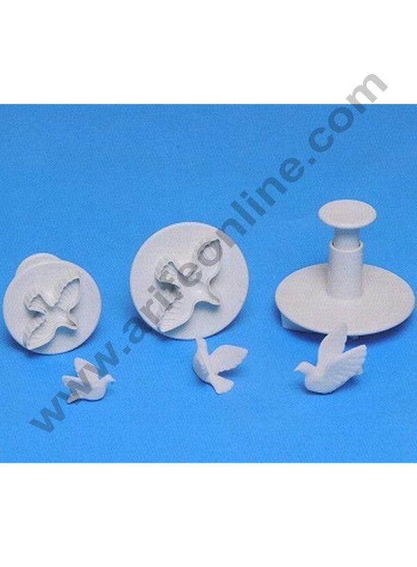 Cake Decor 3pcs Dove Plunger Cutters Fondant Tool