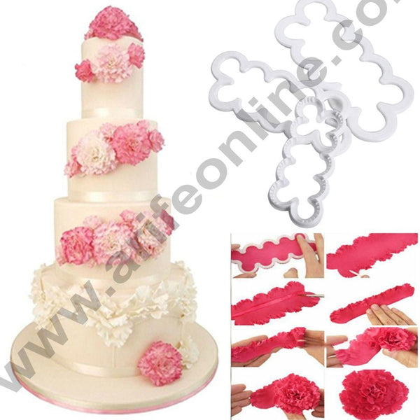 Cake Decor 3pcs Easiest Carnation Cutters Fondant Tools