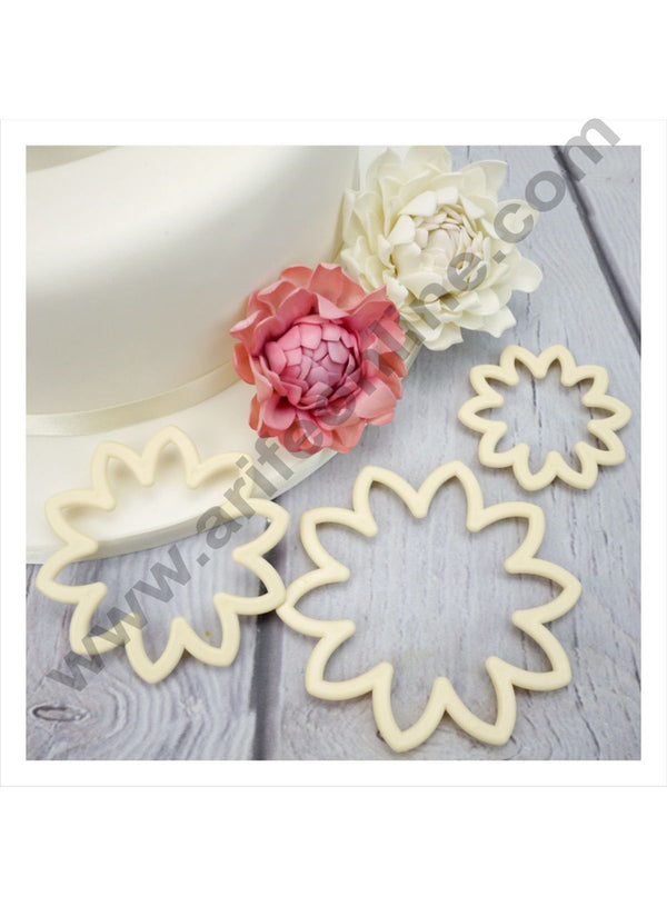 Cake Decor 3 Pc Daisy Flower Plastic Fondant Cutter Gumpaste Cutter