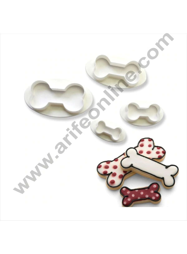 Cake Decor 4 Pc Dog Bone Plastic Fondant Cutter Gumpaste Cutter