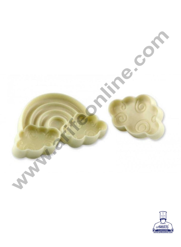 Cake Decor 2 Pieces Cloud And Rainbow Fondant Cutter Cake Decorating Tool