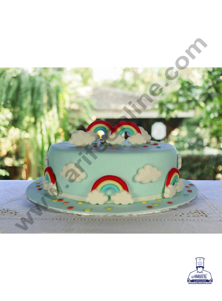 Cake Decor 2 Pieces Cloud And Rainbow Fondant Cutter Cake Decorating Tool