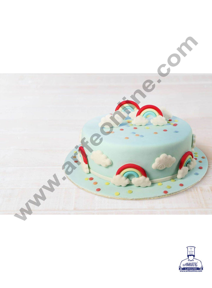 Cake Decor 2 Pieces Cloud And Rainbow Fondant Cutter Cake Decorating Tool
