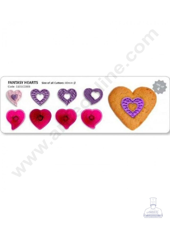 Cake Decor 4 Pieces Plastic Fantasy Heart For Cake Decorations