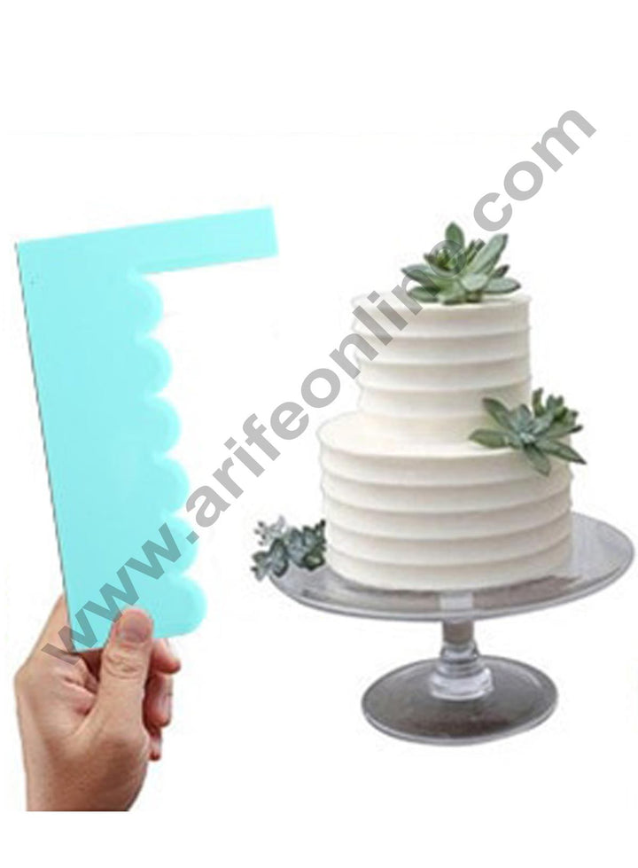 Cake Decor Smoother Polisher Cake Contour Comb Scraper Wave Pattern Shape Pastry Spatulas Pastry Icing Comb Set Baking Tools For Cakes For Baking