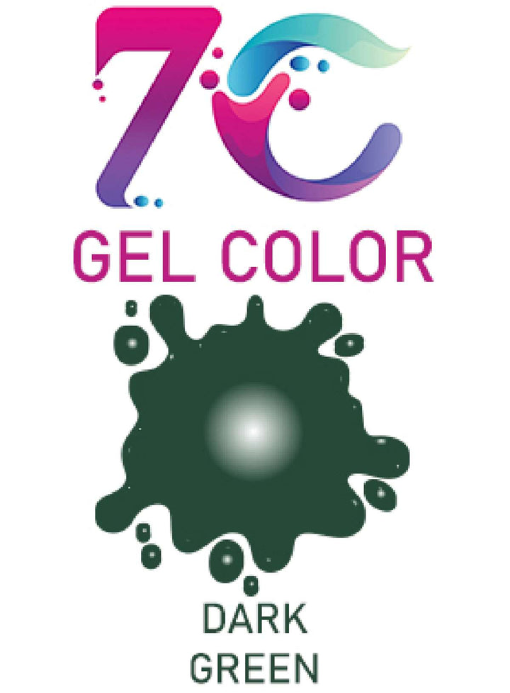 7C Edible Gel Color Food Colouring for Icing, Cakes Decor, Baking, Fondant Colours - Dark Green