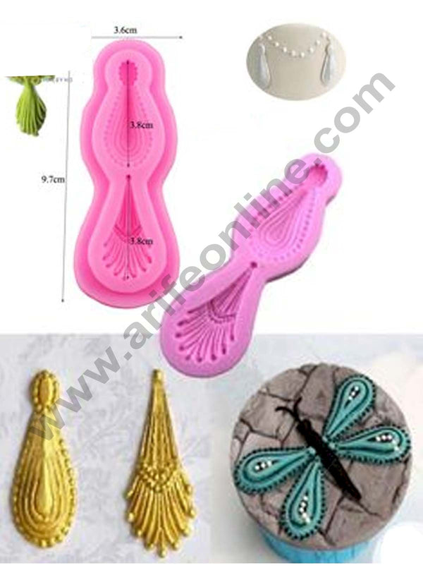 Cake Deco Olivaren Broche Desing  Fondant Marzipan Mould