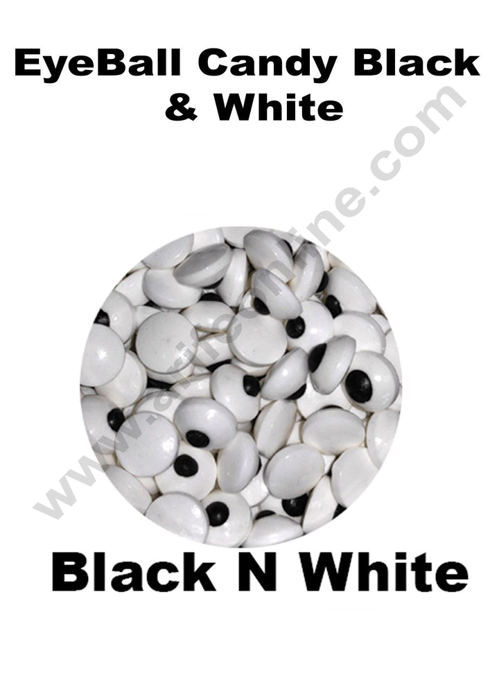 Cake Decor Sugar Candy - Eyeballs Candy Black and White