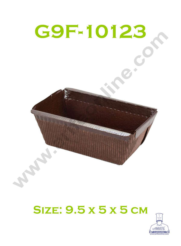 Novacart Bake &amp; Serve Paper Baking Mould By Cake Decor - Inner coated Brown Plum Cake Mould 10 Pcs