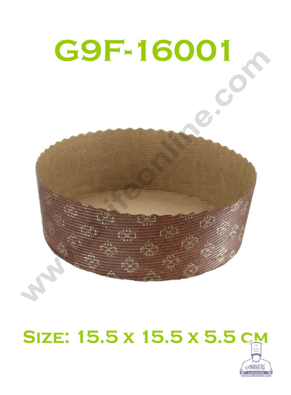 Novacart Bake & Serve Paper Baking Mould By Cake Decor - Round Cake Mould 10 Pcs (SB-G9F-16001)
