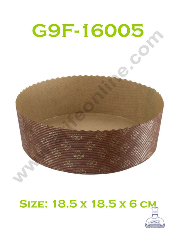 Novacart Bake & Serve Paper Baking Mould By Cake Decor - Round Cake Mould 10 Pcs ( SB-G9F-16005 )