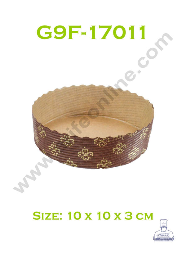 Novacart Bake & Serve Paper Baking Mould By Cake Decor - Round Cake Mould 10 Pcs ( SB-G9F-17011 )