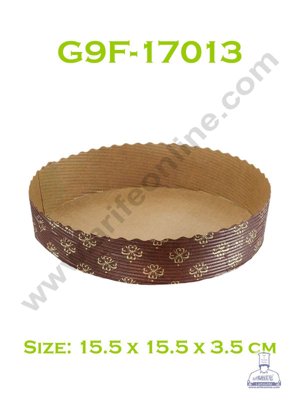 Novacart Bake & Serve Paper Baking Mould By Cake Decor - Round Cake Mould 10 Pcs (SB-17013)