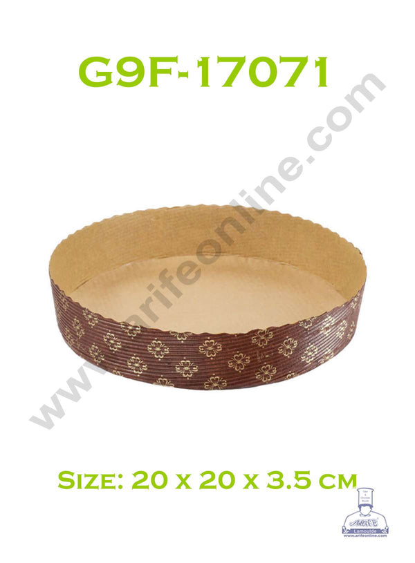 Novacart Bake & Serve Paper Baking Mould By Cake Decor - Round Cake Mould 10 Pcs ( SB-G9F-17071 )
