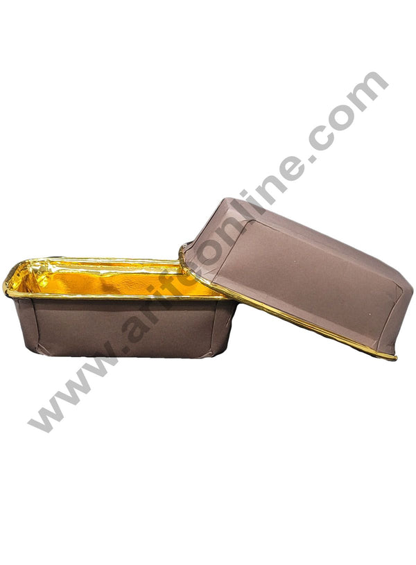 Cake Decor Brown With Golden Coated Design Plum Cake Mould Paper Baking Mold Plumpy 10 Pcs