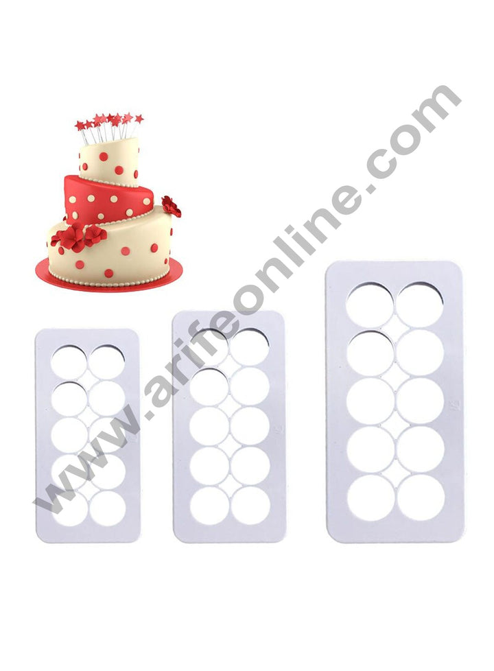 Cake Decor Geometric Multi Cutters Cake Design - Round - Small, Medium &amp; Large Size, Set of 3