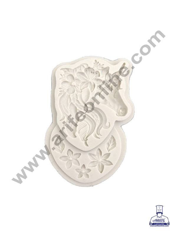 Cake Decor Silicone Unicorn Head Decoration Fondant Marzipan Mould