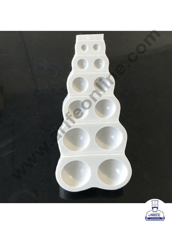 Cake Decor Silicone 12 Cavity Half Ball Multi Size Fondant Marzipan Mould