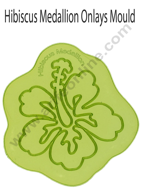 Silicone Hibiscus Medallion Pattern Impression Onlays Moulds