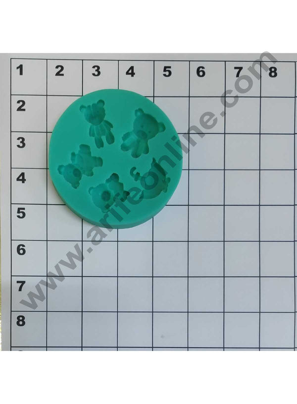 Cake Decor Silicon Teddy Bear Shape Fondant Clay Marzipan Cake Decoration Mould