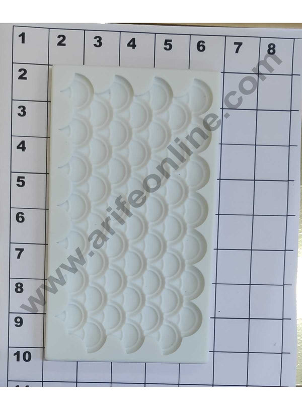Cake Decor Silicone Fish Scale Pattern Fondant Mold Cake Decorating Mould