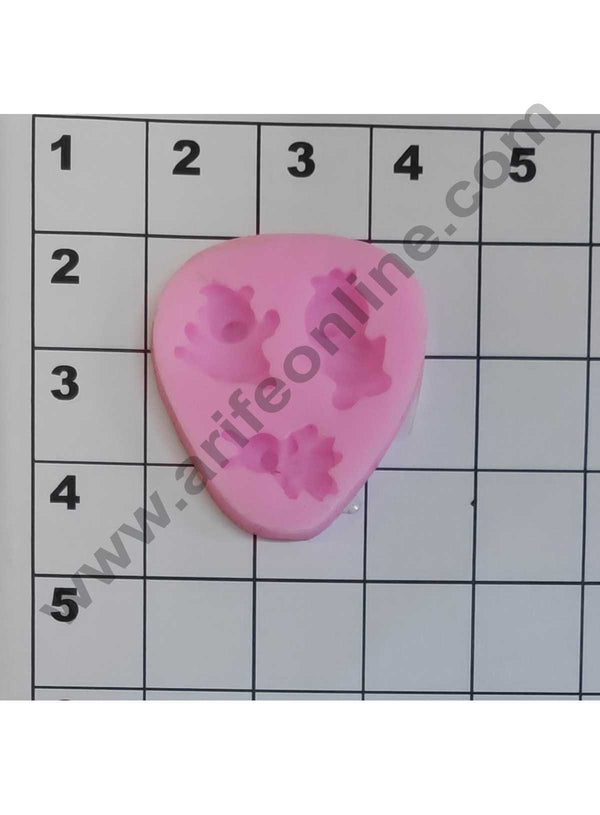 Cake Decor 3 Cavity Silicon Jocker Teddy Bear Shape Fondant Clay Marzipan Cake Decoration Mould