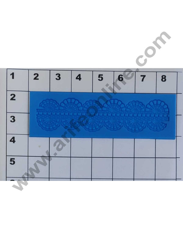 Cake Decor Silicon Blue Border Lace Pattern Silicone Fondant Mould Marzipan Mould SBSP-298