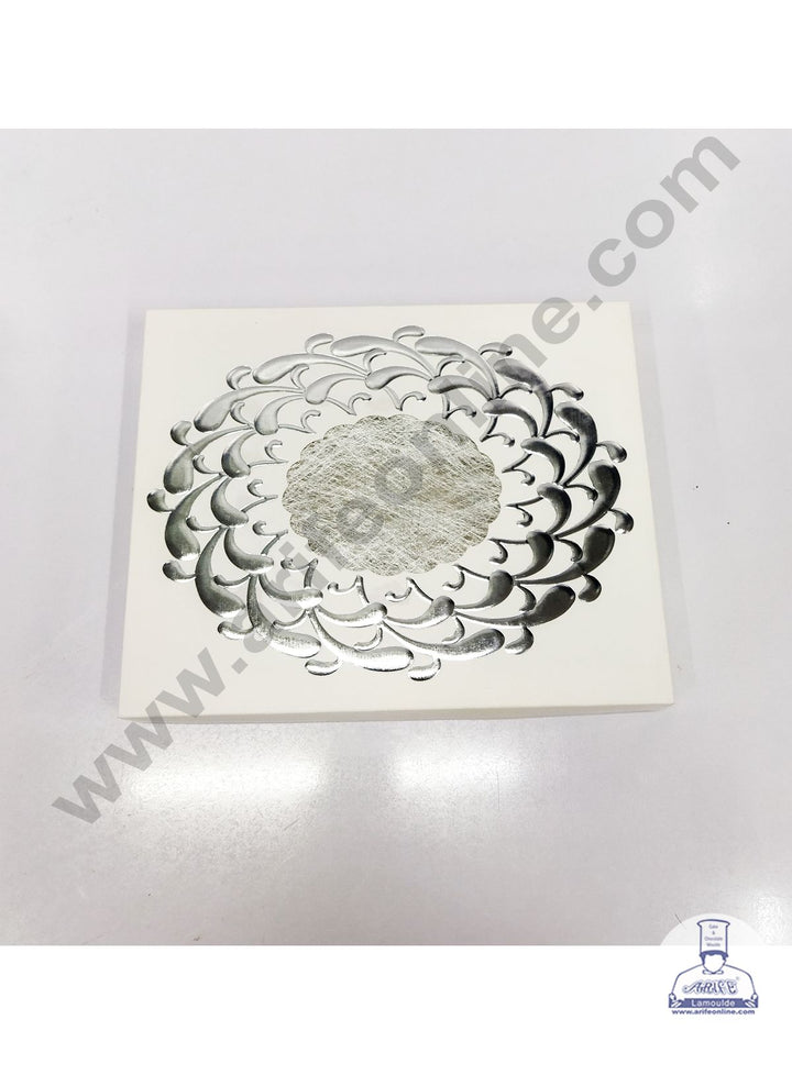 Cake Decor 20 Cavity Chocolate Boxes Set Of 10 Pieces - Silver (SBBX-148)