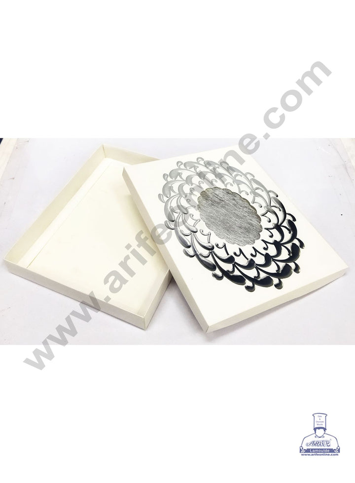 Cake Decor 20 Cavity Chocolate Boxes Set Of 10 Pieces - Silver (SBBX-148)