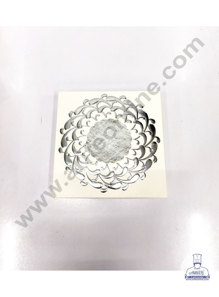 Cake Decor 16 Cavity Chocolate Boxes Set of 10 Pieces - Silver (SBBX-147)