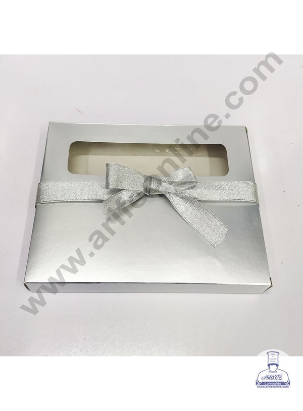 Cake Decor 20 Cavity Chocolate Boxes With Half Window Set Of 10 Pieces - Silver (SBEB-043)