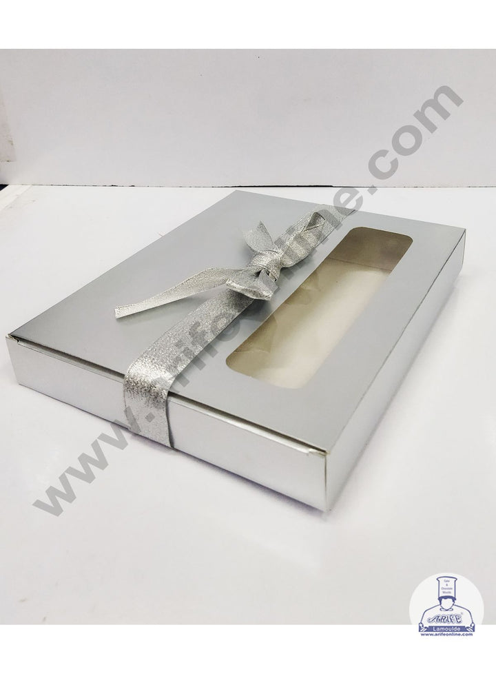Cake Decor 20 Cavity Chocolate Boxes With Half Window Set Of 10 Pieces - Silver (SBEB-043)