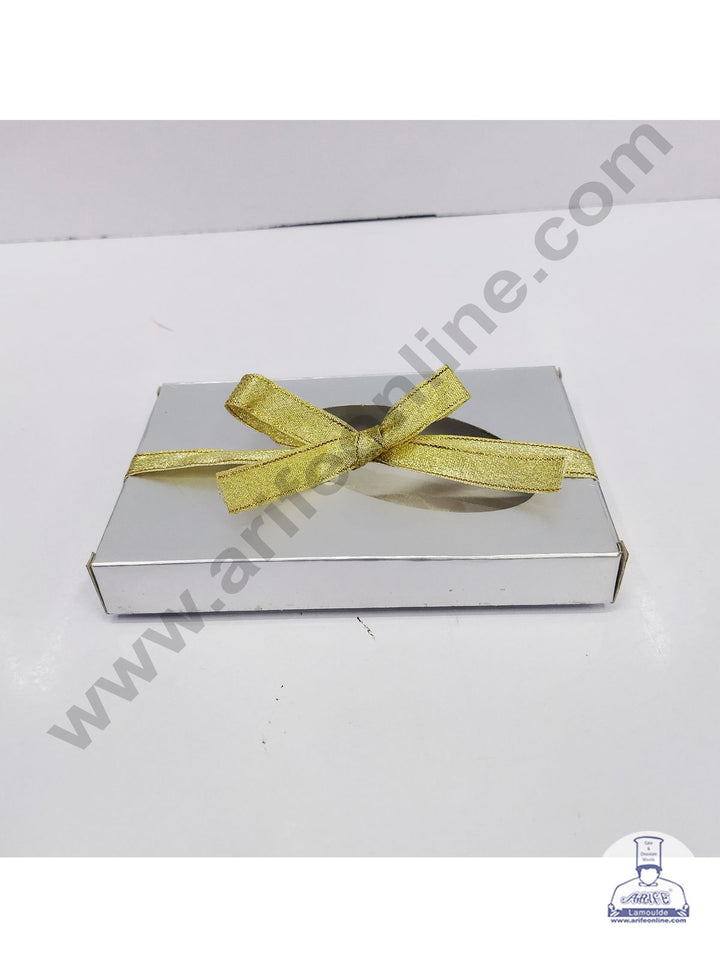 Cake Decor 6 Cavity Chocolate Boxes With Oval Window Set Of 10 Pieces - Silver (SBEB-022)