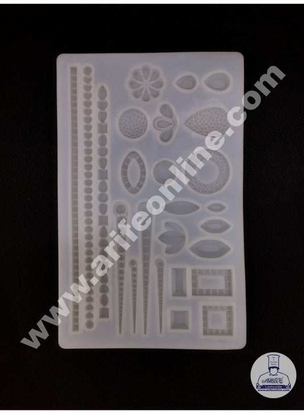 Cake Decor Wedding Jewellery Design Button And Rope Silicone Soft Mold for Cake Decoration Candy Soap Making SBS-103