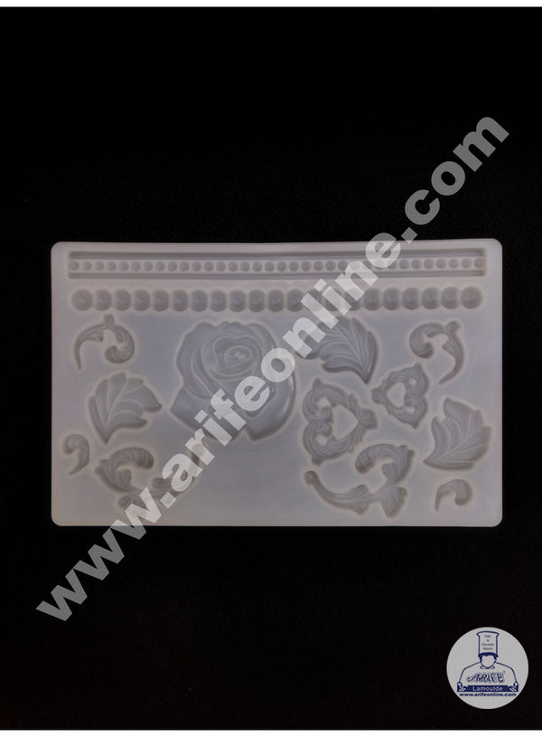 Cake Decor Floral Art Design Button And Rope Silicone Soft Mold for Cake Decoration Candy Soap Making SBS-104