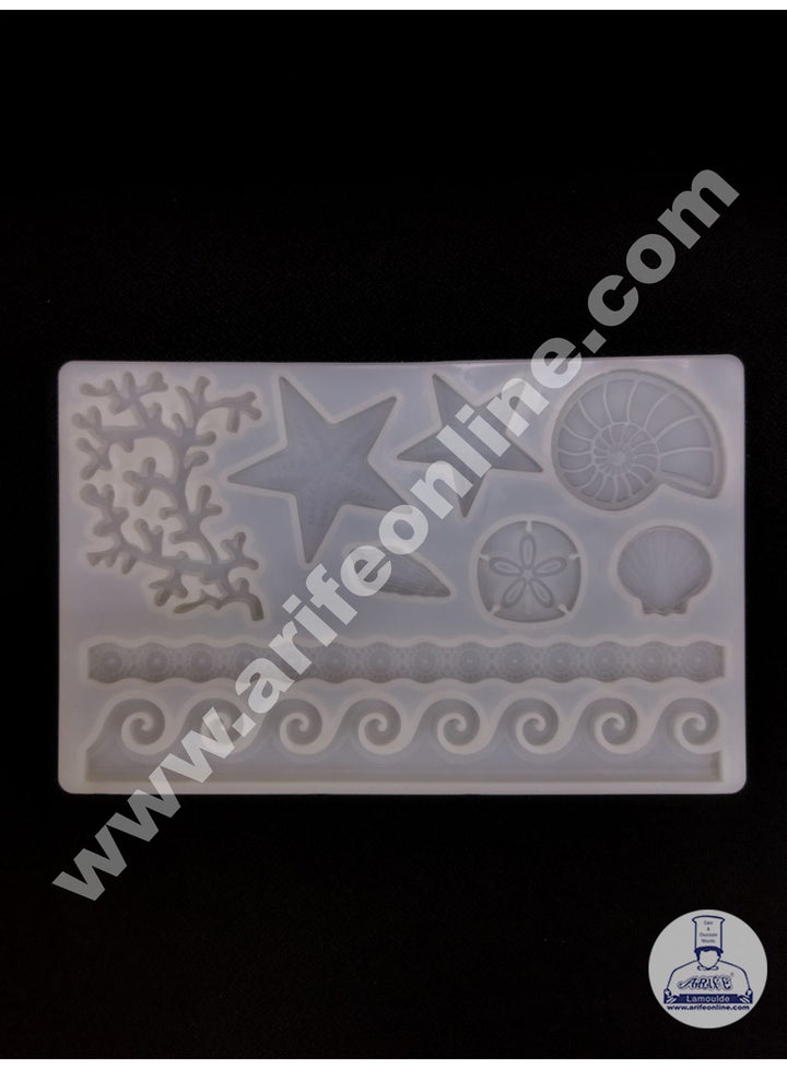 Cake Decor Sea Life Design Button And Rope Silicone Soft Mold for Cake Decoration Candy Soap Making SBS-105