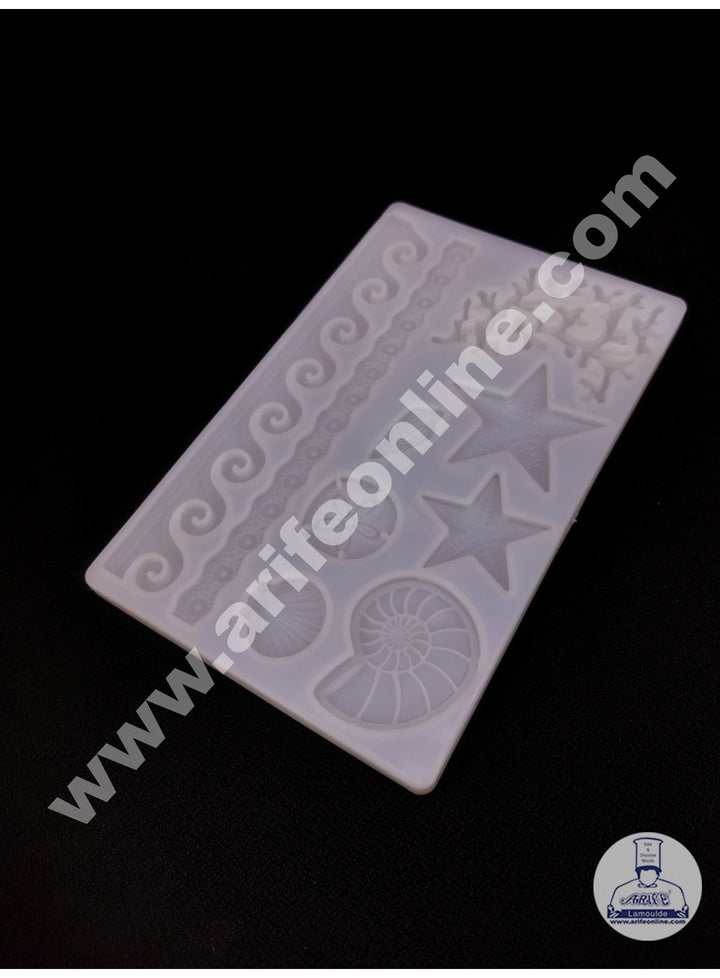 Cake Decor Sea Life Design Button And Rope Silicone Soft Mold for Cake Decoration Candy Soap Making SBS-105
