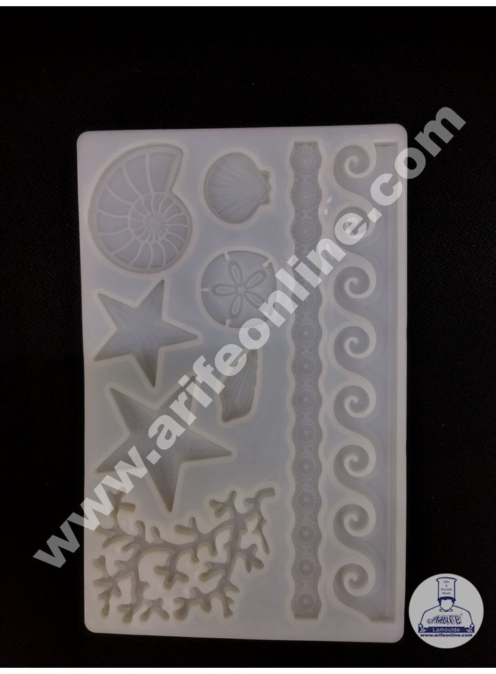 Cake Decor Sea Life Design Button And Rope Silicone Soft Mold for Cake Decoration Candy Soap Making SBS-105