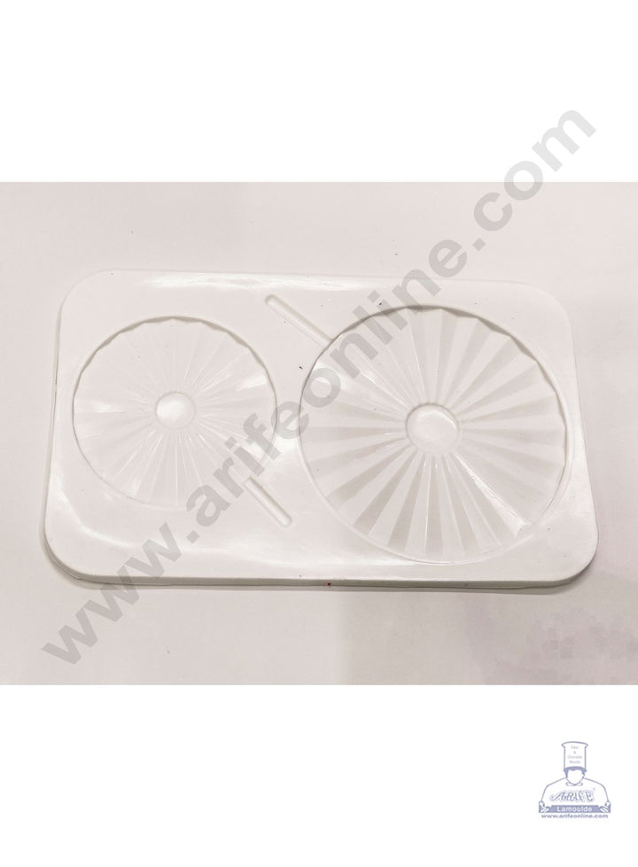Cake Decor Silicon 2 Cavity Origami Round Palm Leaf Shape Cake Decoration Mould SBSP-905