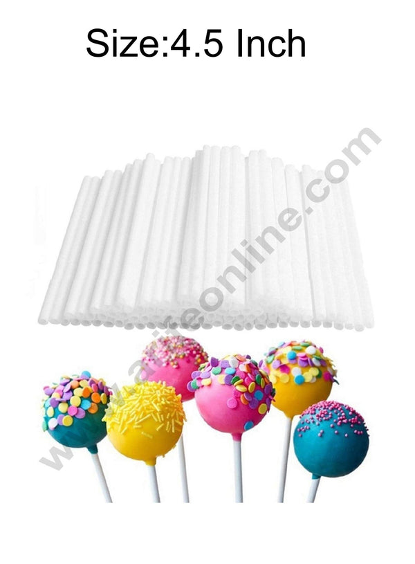 Cake Decor 4.5 Inch Plastic Lollipop Sticks For Cakesicle Popsicle and Candy (100pcs)