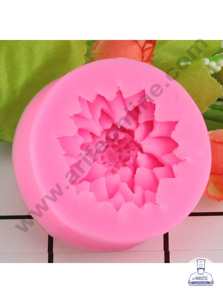 Cake Decor Silicone Lotus Chrysanthemum Shape Pink Fondant Marzipan Mould