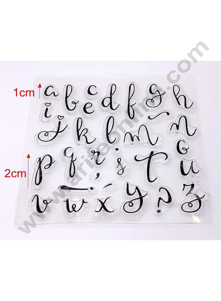 Lower case alphabet Rubber stamp clear stamp transparent stamp