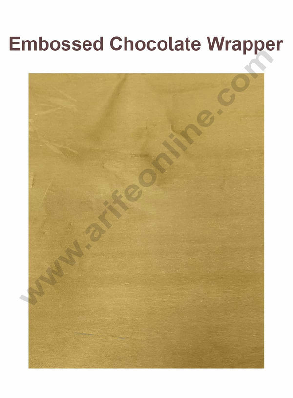Cake Decor Chocolate Wrappering Foil, Embossed Chocolate Wrapper, 200 Sheets - 10in x 7in - Dark Gold
