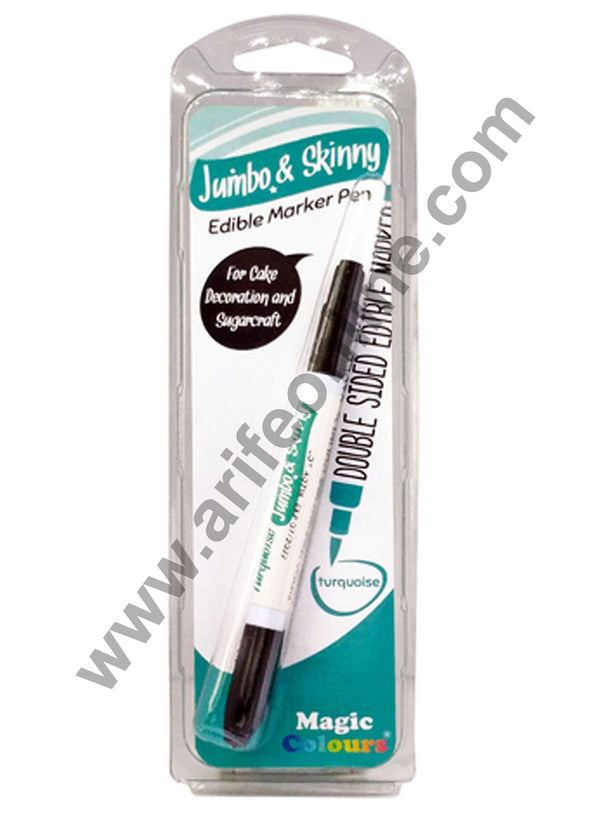 Magic Colours Double Sided Edible Marker Pen (Turquoise)